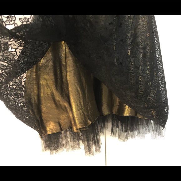 Nicole Miller 100% Silk Lace Dress 6 Prom Formal Party Chic Tulle Lace Ballgown - Picture 3 of 16